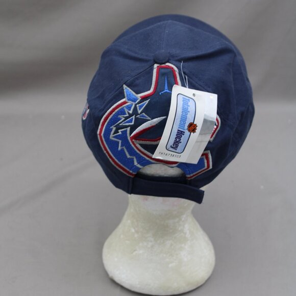 Vancouver Canucks Hat (VTG) - Block Script Back Big Logo - Adult Gripback - Picture 10 of 13